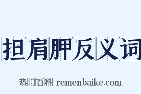 担肩胛反义词是什么意思的图片
